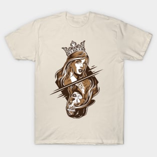 Chicano girls wearing crown and baseball cap T-Shirt